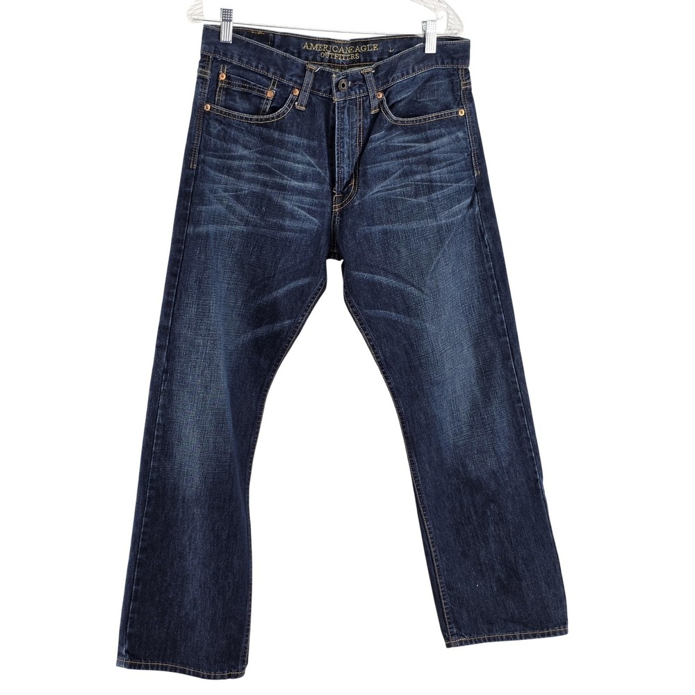 American Eagle Outfitters Jeans Mens 31x30 Blue Relaxed Straight Denim Casual